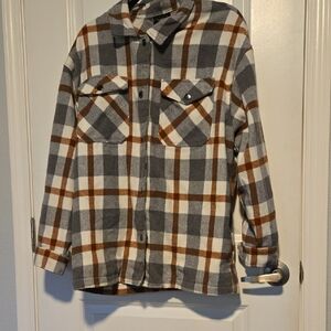 Plaid Women's Jacket in Gray and Brown